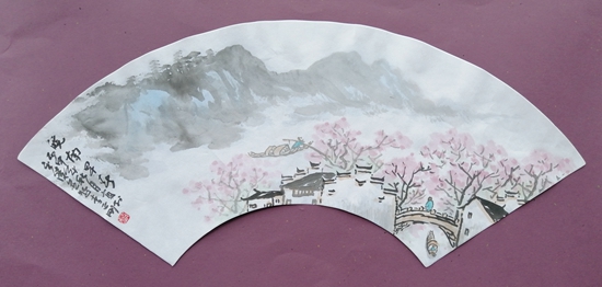 国画扇面2