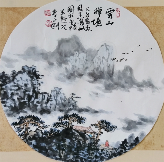 国画团扇2