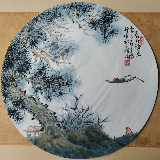 国画团扇3